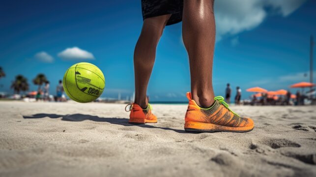 beach handball player generative ai