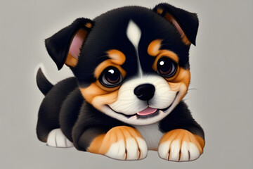 a cute puppy smile. Generative AI