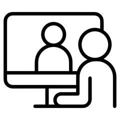 Teacher icon symbol vector image. Illustration of the training business school classroom icon design image.