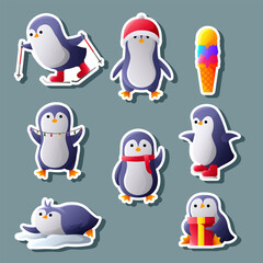 Set Collection of Winter Sticker
