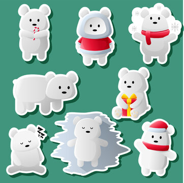 Set Collection of Winter Sticker