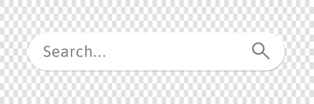 Search bar icon, Search here, Search bar for ui. Search bar vector icons in flat design.