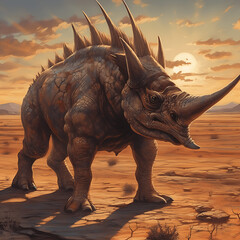 Fototapeta premium Meet Triceratops