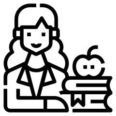 Teacher icon symbol vector image. Illustration of the training business school classroom icon design image