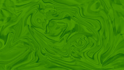 Green wave liquid paint texture background,