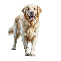 Isolated PNG cut out of a Golden Retriever, Generative ai