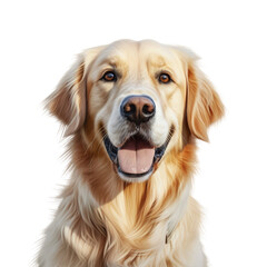 Isolated PNG cut out of a Golden Retriever, Generative ai