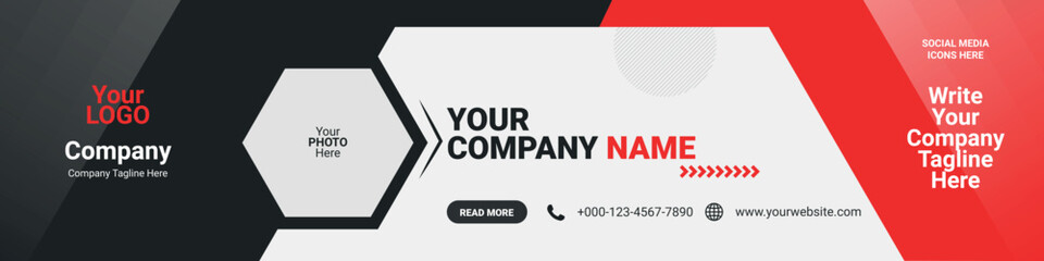 Corporate, Professional and Business Linkedin Cover Banner Design Template