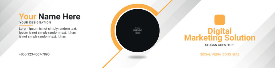 Corporate, Professional and Business Linkedin Cover Banner Design Template