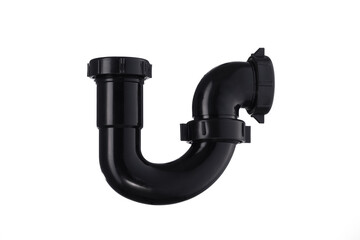 Plumbing S trap isolated on white background