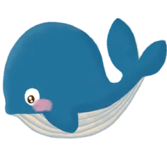 Crédence de cuisine en verre imprimé Baleine blue bird