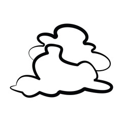 cloud icon, line, vector, template, design, trendy, collection