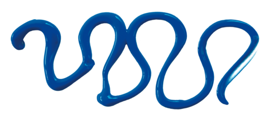 blue watercolor drop zigzag isolated on transparent background