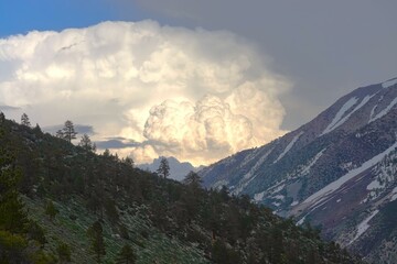 thunderhead clouds in the mountains