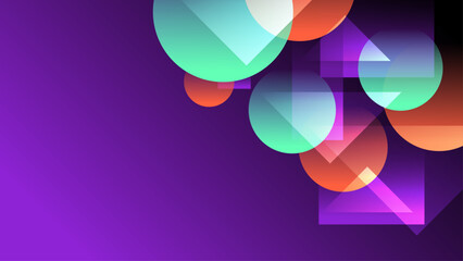 Abstract circle colorful banner background. Color gradient abstract background with dynamic wave line effect. Vector abstract graphic design banner pattern background web template.