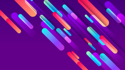 Modern colorful abstract geometric banner background. Tech banner with square, triangle, circle, and geometric shapes. Vector abstract graphic design banner pattern background template.