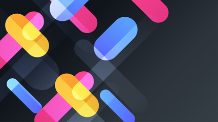 Abstract circle colorful banner background. Color gradient abstract background with dynamic wave line effect. Vector abstract graphic design banner pattern background web template.