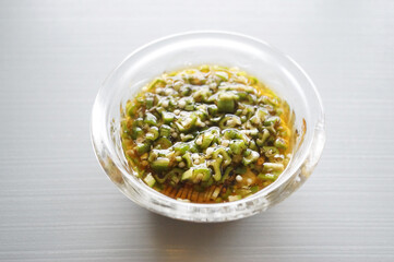 オクラそうめんつゆ