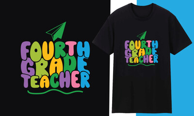 Fourth grade stud - 100 Days Of School. Typography Lettering T shirt Design. Typography Funny Phrase. Funny Teacher Quote.