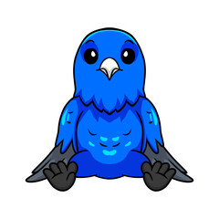 Cute blue factor canary cartoon