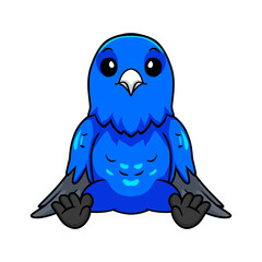 Cute blue factor canary cartoon