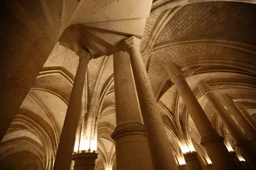 Acrylic prints Paris Under the staircase - La Conciergerie interior - Paris, France