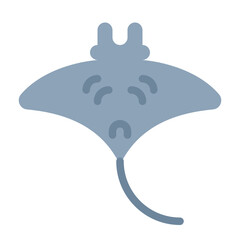 manta ray line icon