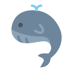 whale line icon
