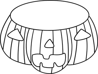 Whimsical Halloween Pumpkin, Vibrant Illustration for Festive Fall Art
