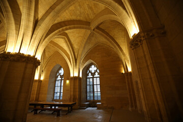 Fototapeta premium The preserved Man at Arms Room - La Conciergerie interior - Paris, France