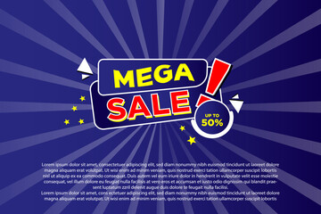 Special offer mega sale banner promotion template