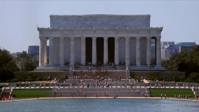 Medium Shot Of the Lincoln Memorial