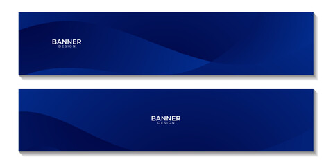 set of banners. blue wave organic abstract background