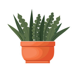 Green houseplant illustration