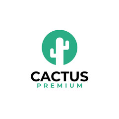 Fototapeta premium Creative Cactus Logo Design Concept Vector Illustration Symbol Icon