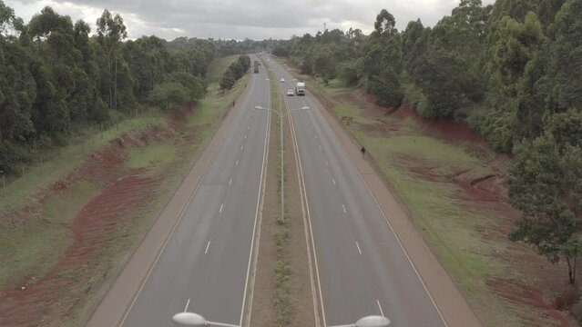 Aerial drone stock footage Nairobi Southern Bypass