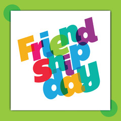 Happy Friendship Forever Abstract poster design and Typography