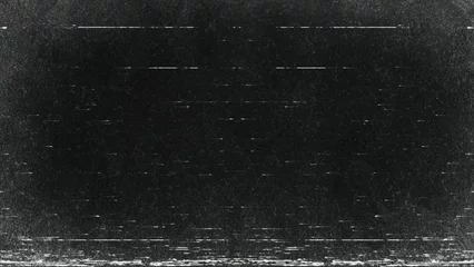 Abwaschbare Fototapete Retro TV noise static effect, panoramic view, black and white background