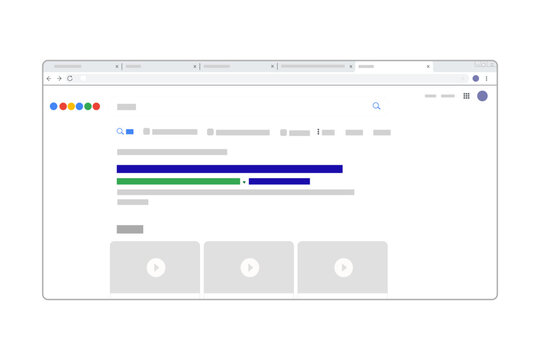 Search engine result page browser exploration user interface simplified user interface