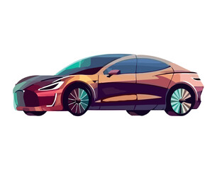 Shiny sports car illustration