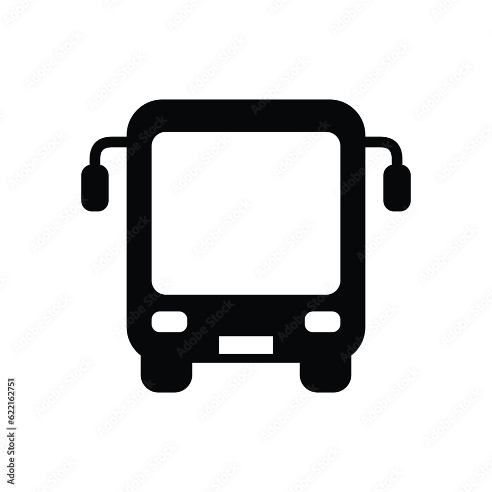 Wall mural public bus vehicle vector icon