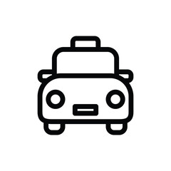 Taxi car vehicle vector icon