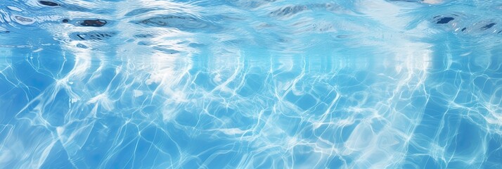 Fototapeta na wymiar Clear water swimming pool background. Ripples and rings in the aqua liquid wallpaper. 