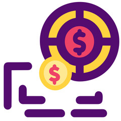 Fototapeta premium Innovation in Fintech, Playful Colorful Illustration of Financial Technology Icon