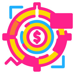 Modern Financial Technology Icon, Vector Illustration for Digital Banking and Investment