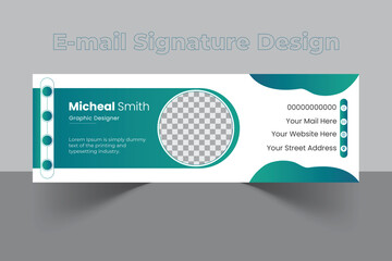 E-mail Signature Design
Modern and minimalist email signature or email footer template