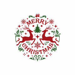 Lettering Merry Christmas Vector 07