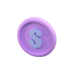 Finance 3d icon with transparent background