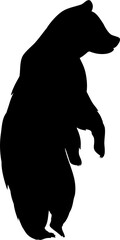 Standing Bear Silhouette Wildlife Vector
