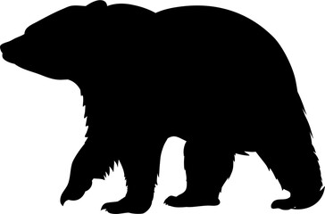 Obraz na płótnie Canvas Powerful Bear Silhouette Wildlife Vector